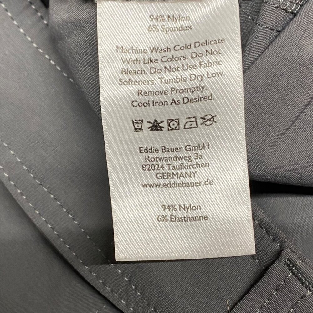 Eddie Bauer Mens First Ascent Trail Pants 34x32 Gray Nylon/Spandex Outdoor Hike - Picture 4 of 7